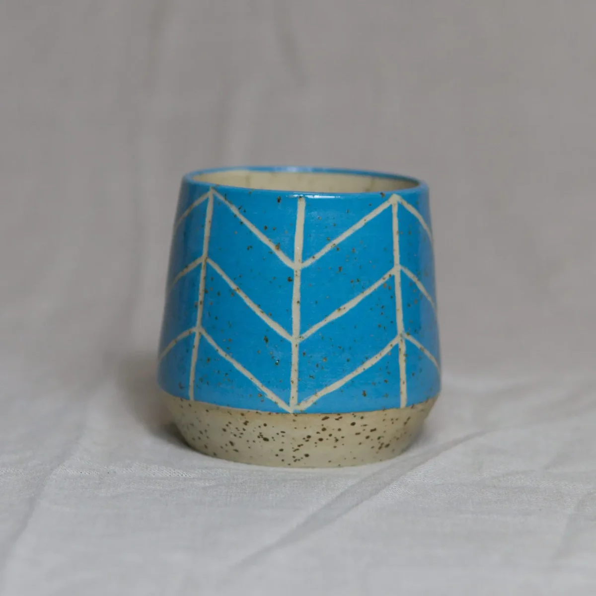 Czarka turkusowa jodełka - Kimika - sklep z autorską ceramiką